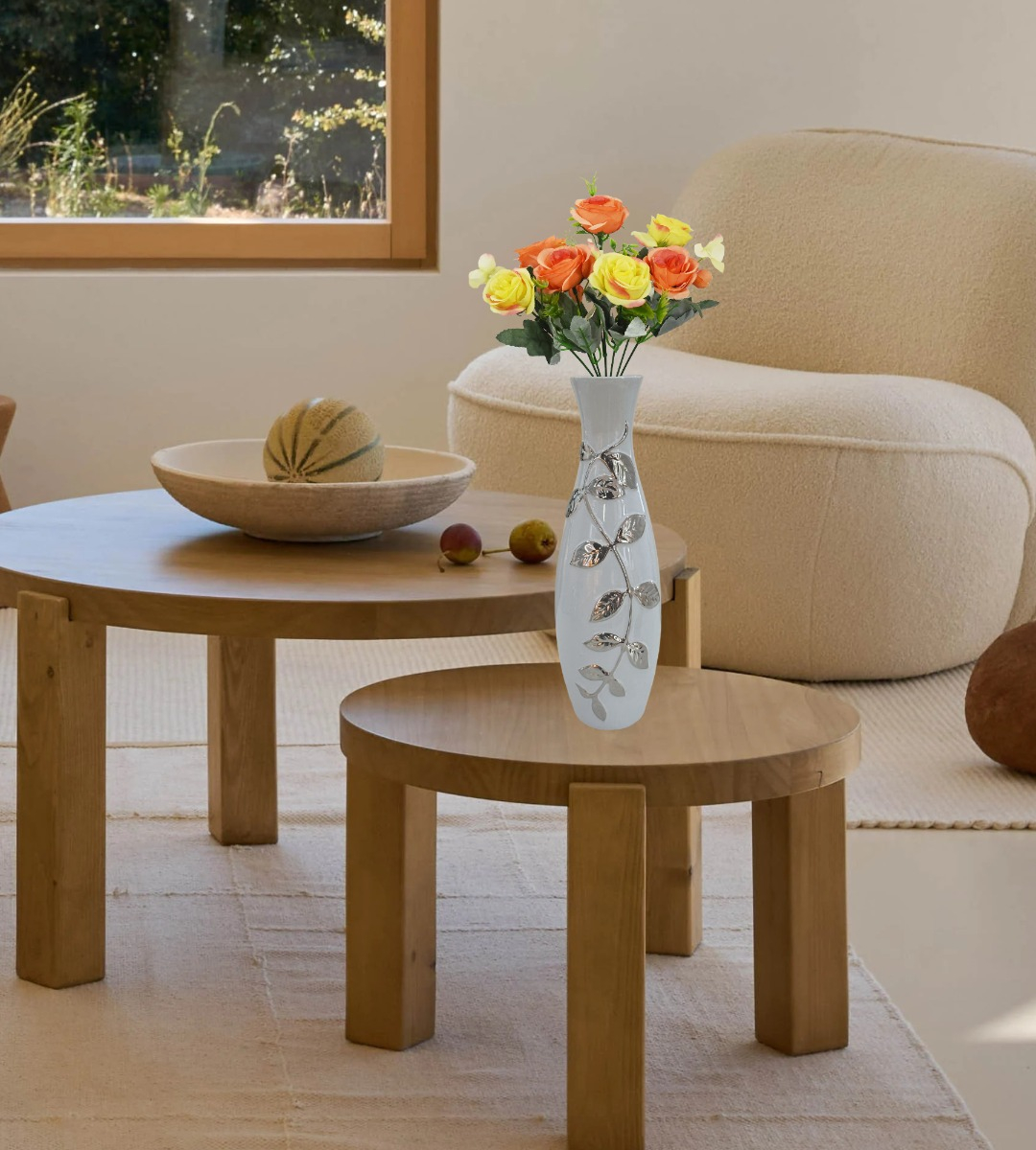 FLORERO JARRÓN VINTAGE HOGAR DECORATIVO FLORES JHN - 9