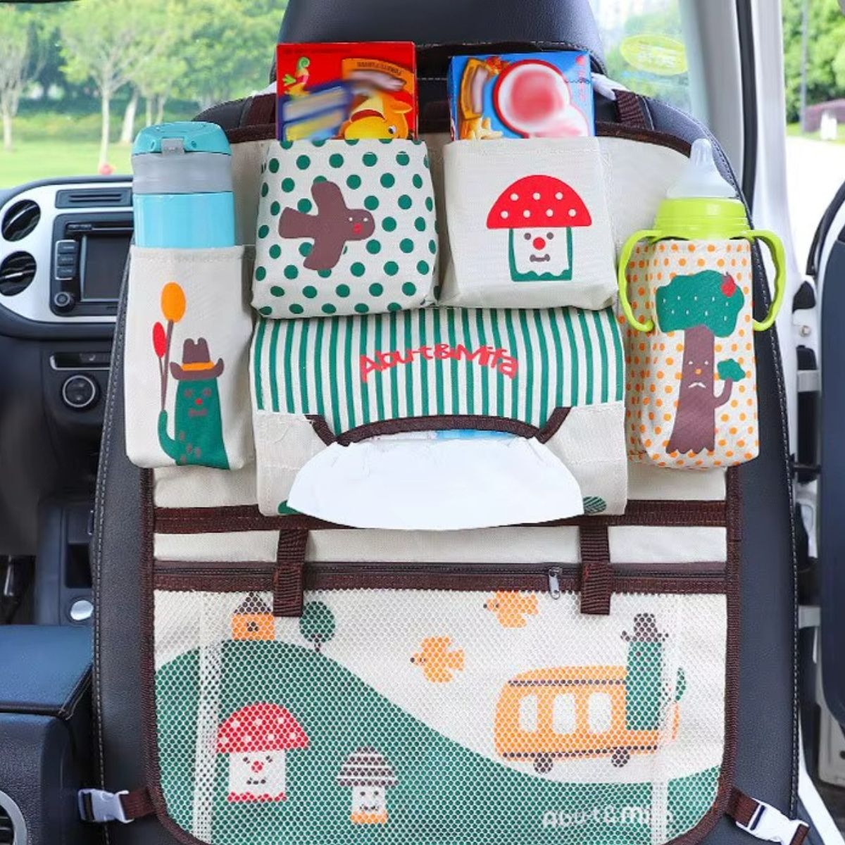 ORGANIZADOR DE ASIENTO TRASERO DE AUTO DIBUJOS ANIMADOS LAU - 4