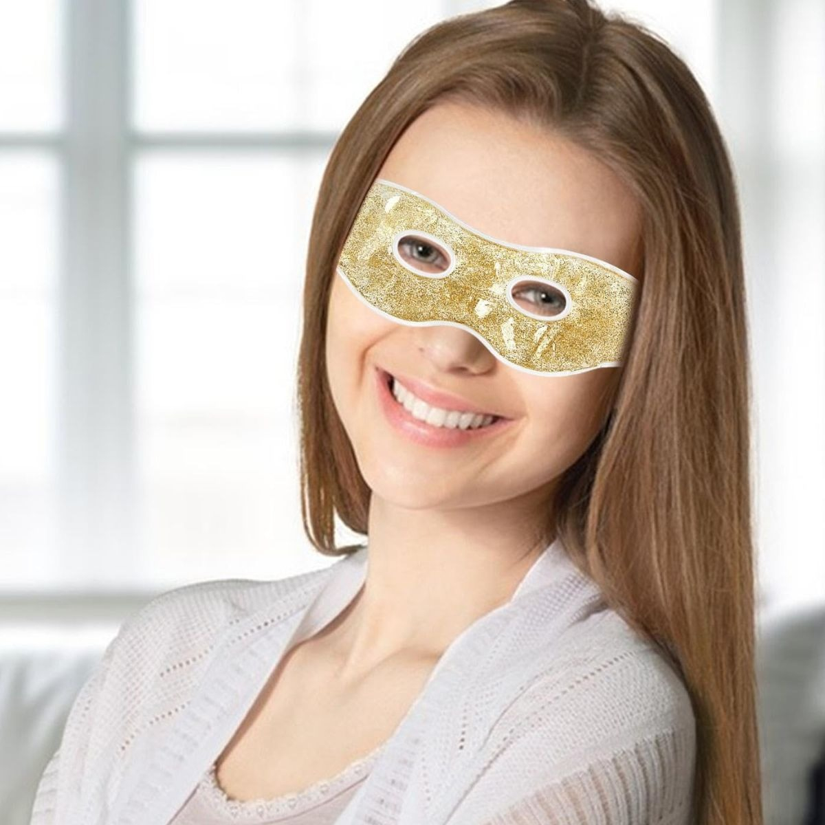 SET 7 MASCARILLA DE OJOS ANTIFAZ GEL BRILLANTE LENTES LAU - 9