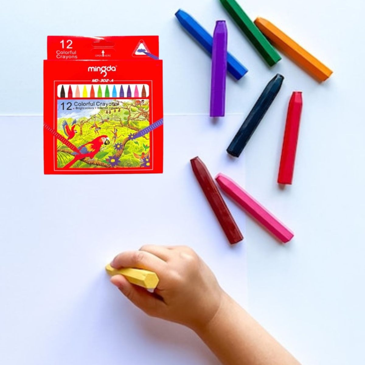 SET 4 CAJAS CRAYONES LAPICES TRIANGULAR 12 COLORES NIÑOS LAU - 3