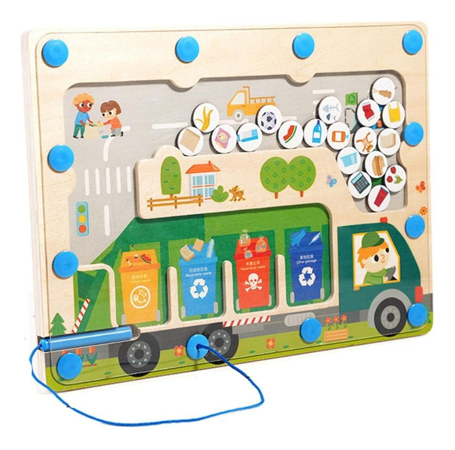 JUGUETE ROMPECABEZAS DE MONTESSORI LABERINTO MAGNETICO LAU - 5