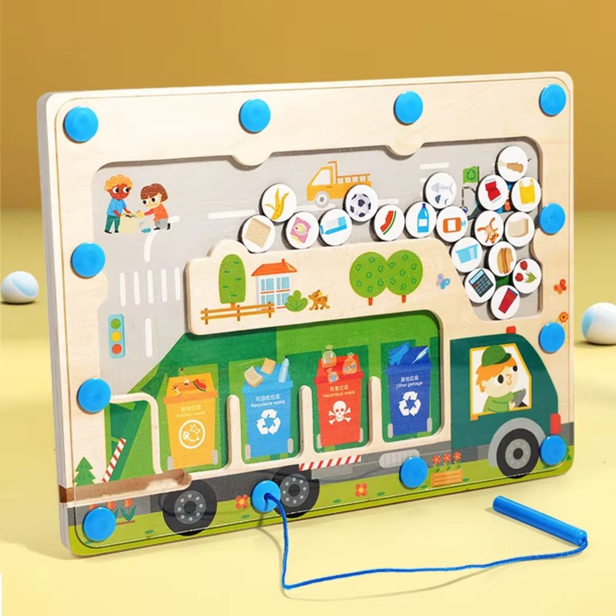 JUGUETE ROMPECABEZAS DE MONTESSORI LABERINTO MAGNETICO LAU - 6