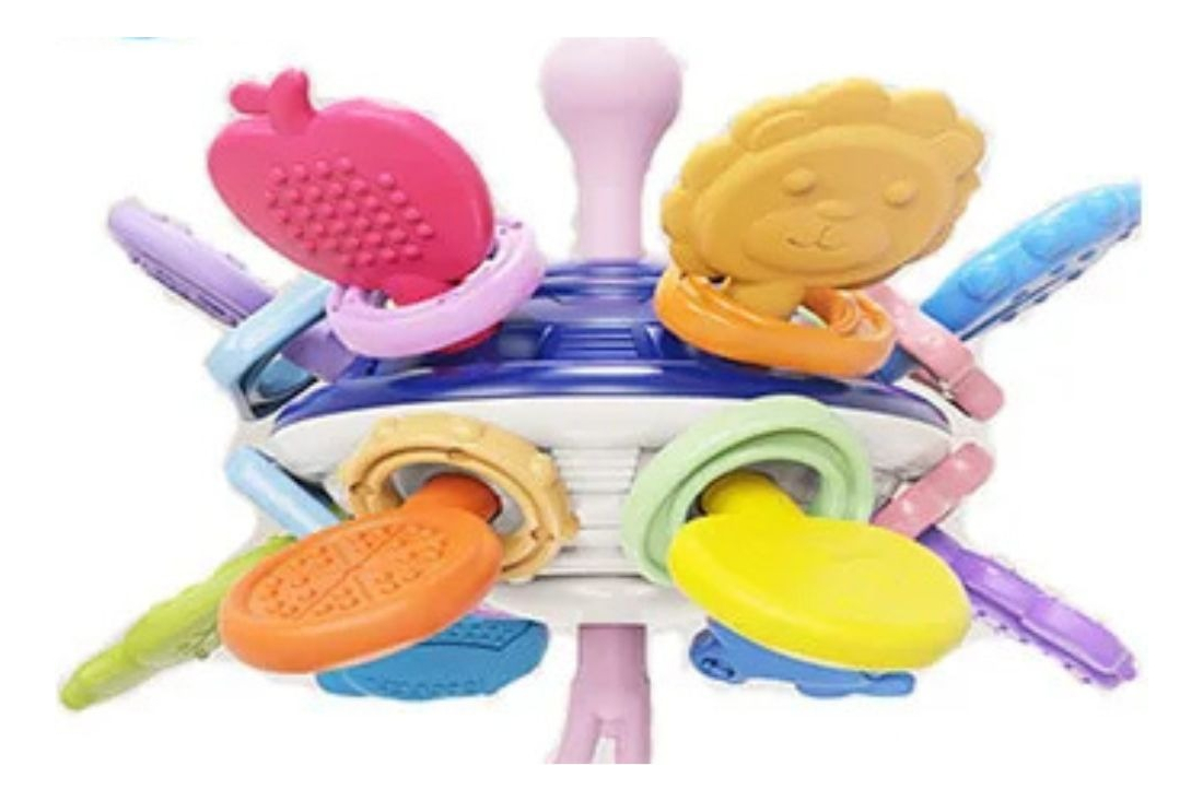 SONAJERO GIRATORIO SILICONA SENSORIAL PARA BEBE LAU - 9