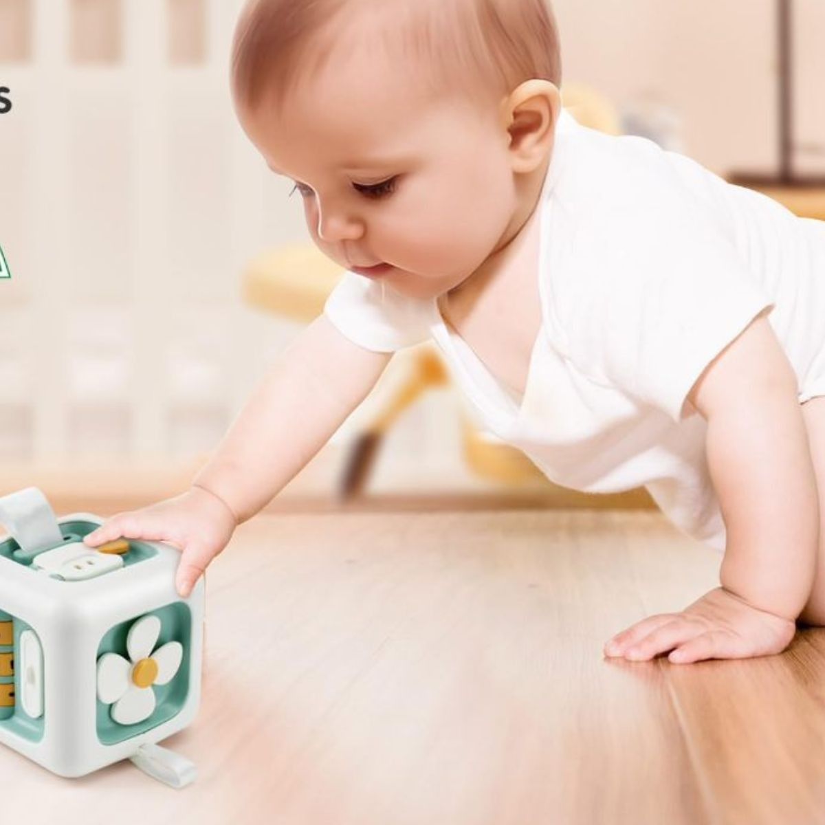 SET 2 JUGUETE CUBO DIDACTICO SENSORIAL ACTIVIDADES BEBE LAU - 3