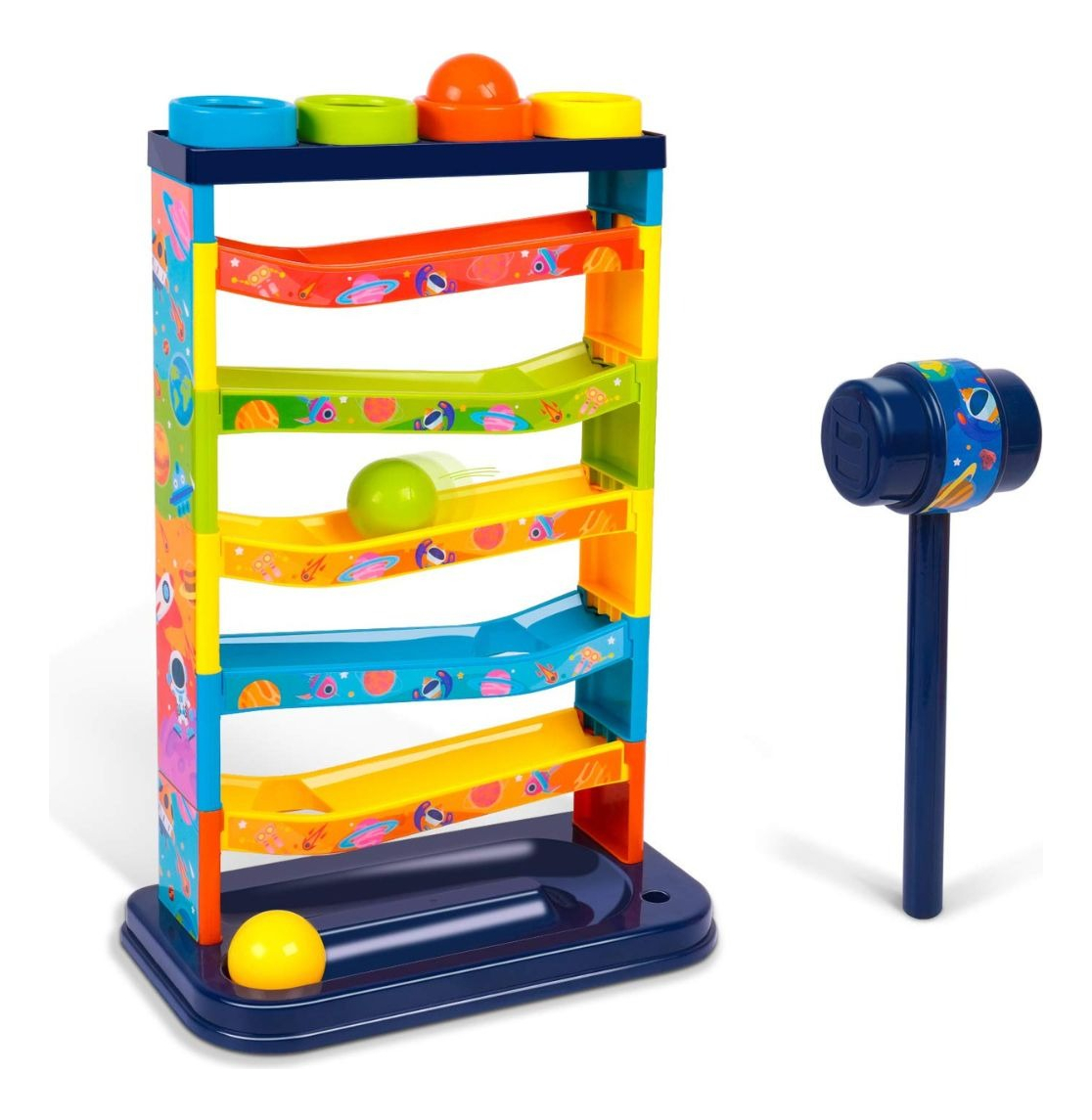 PELOTAS BOLAS 5 NIVELES RAMPAS RACER MONTESSORI BEBE LAU - 1