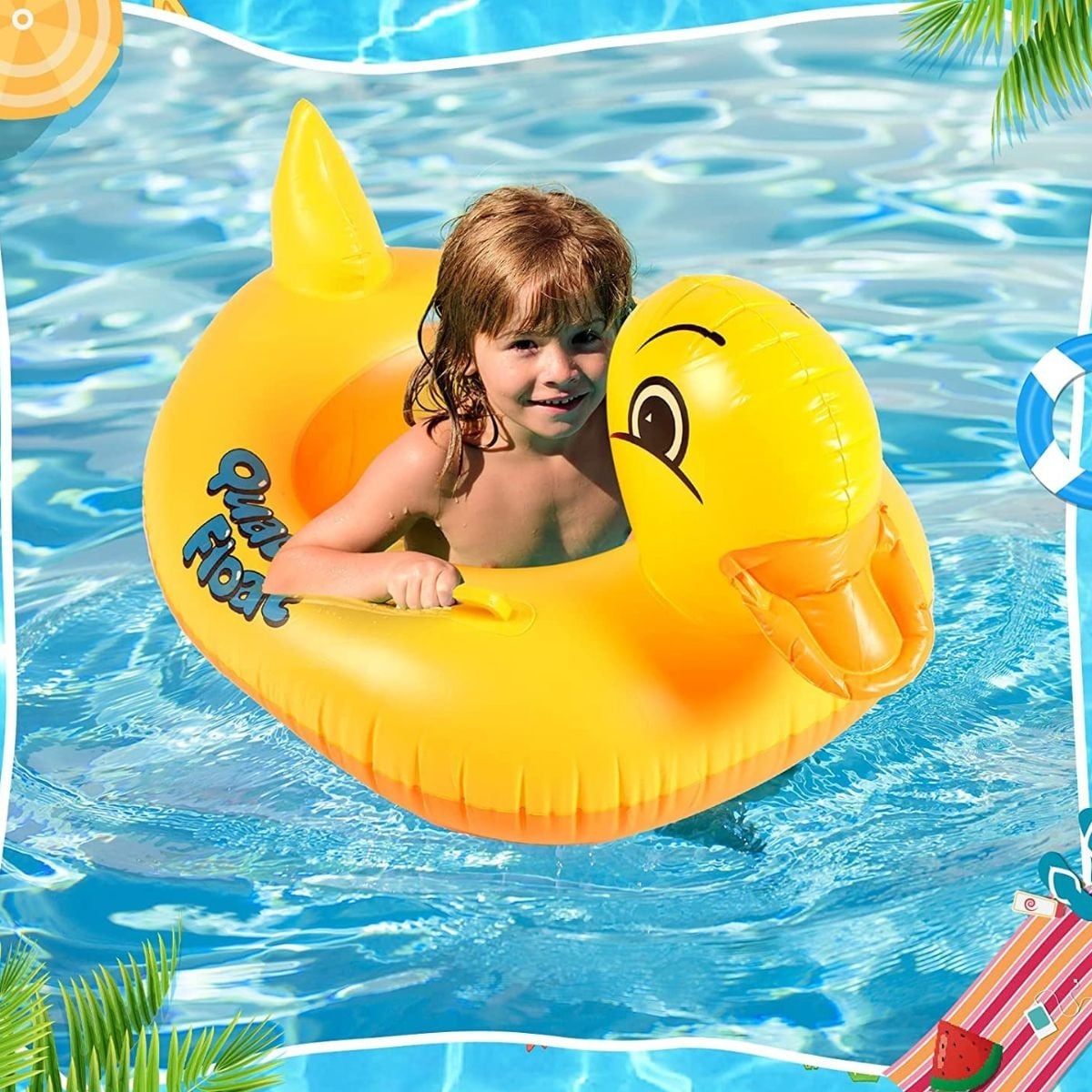 SET 3 FLOTADOR INFLABLE FORMA DE PATO PARA BEBE LAU - 4