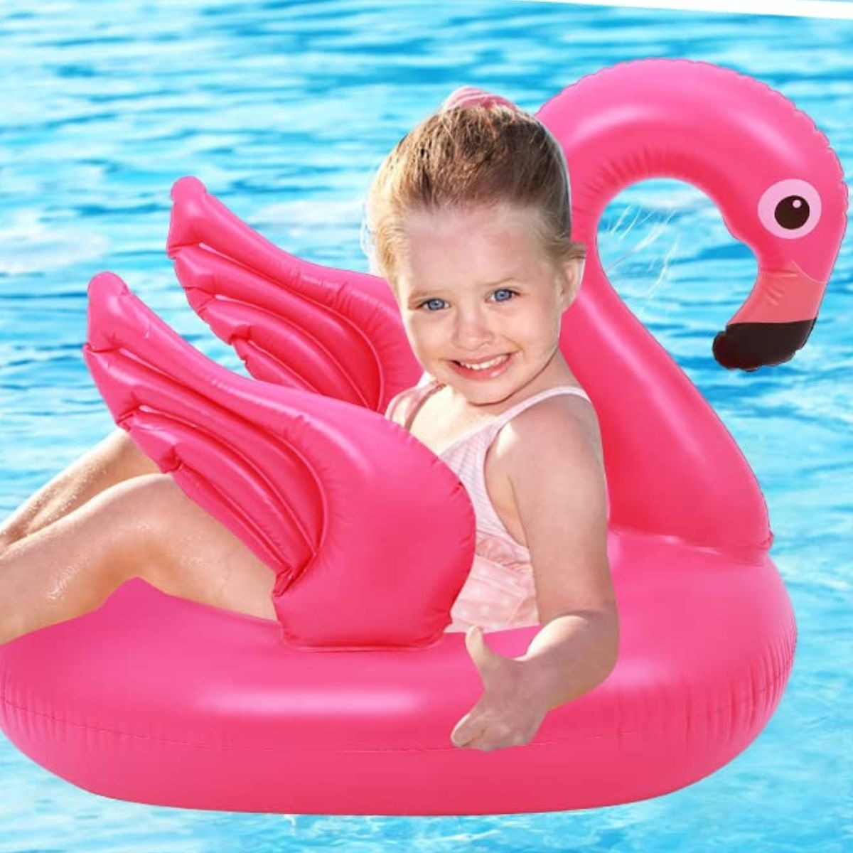 SET 3 FLOTADOR INFLABLE FLAMENCO PARA NIÑA PISCINA PLAYA LAU - 6