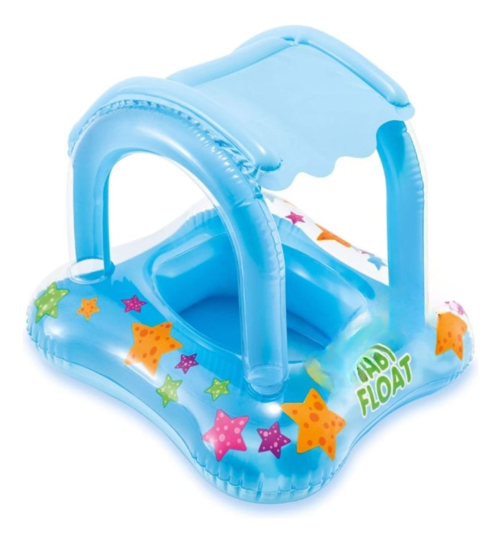 INFLABLE FLOTADOR PARA BEBE CON TECHO PISCINA PLAYA LAU - 1