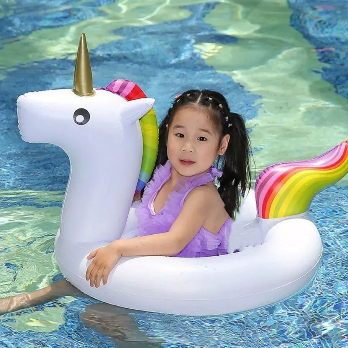 SET 3 INFLABLE FLOTADOR FORMA DE UNICORNIO PISCINA LAU - 3
