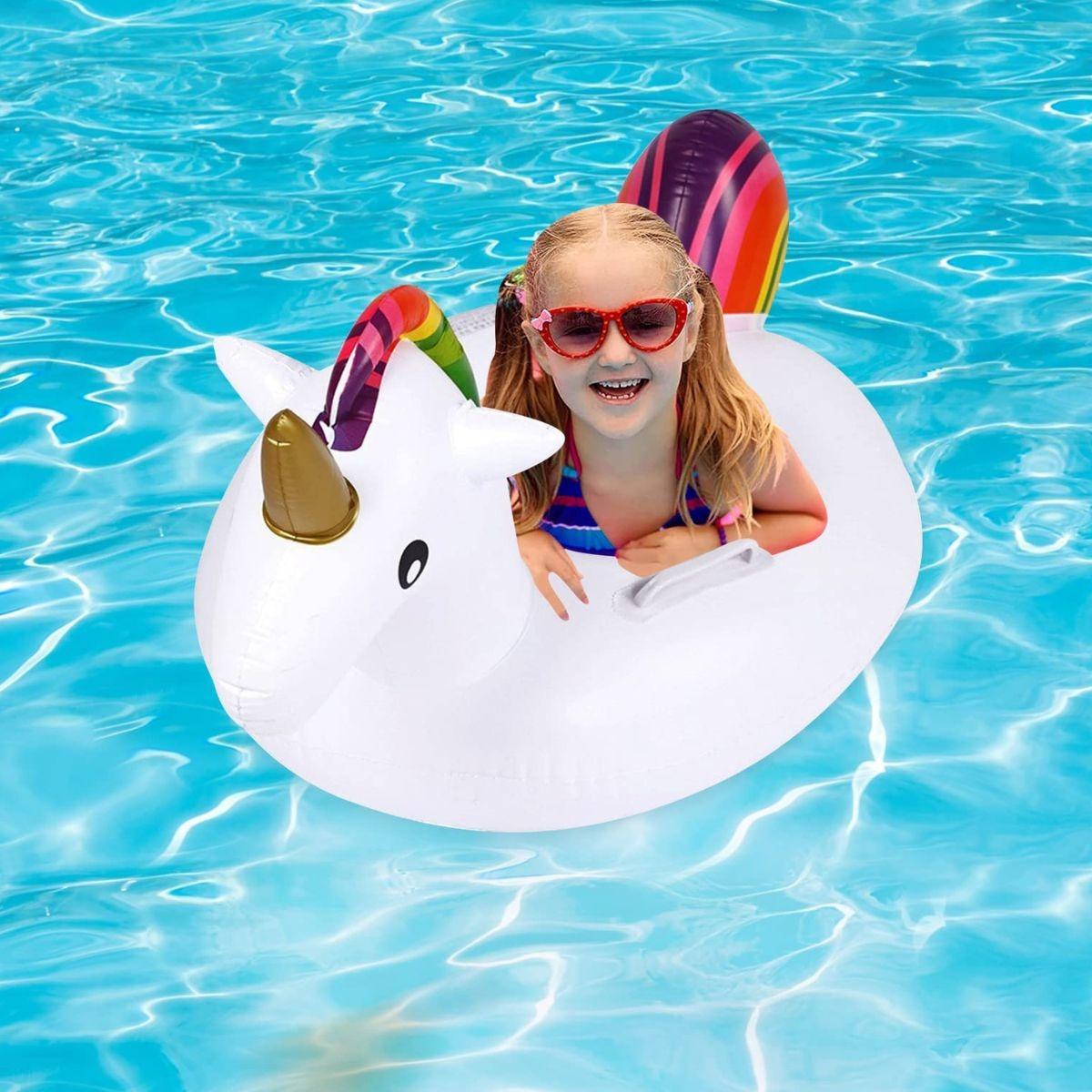 SET 3 INFLABLE FLOTADOR FORMA DE UNICORNIO PISCINA LAU - 9