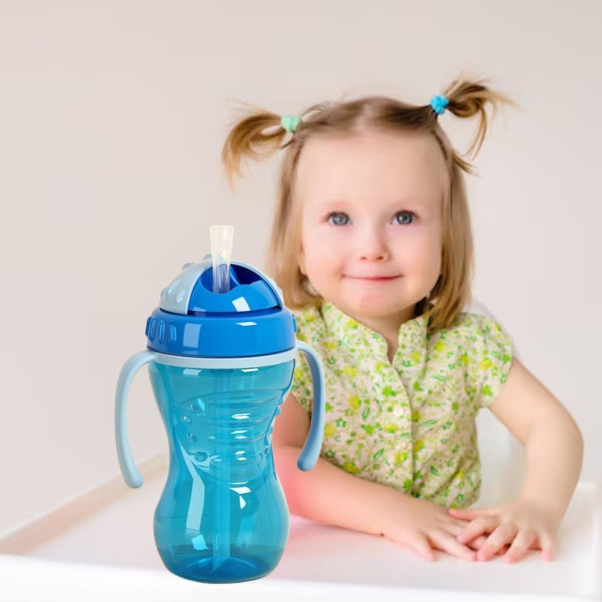 SET 2 VASOS ENTRENADOR CON PAJILLA CON ASA PARA BEBE LAU - 4
