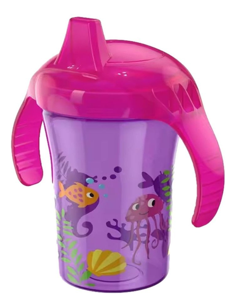 SET 4 VASOS CON BOQUILLA ANTIDERRAME DIVERTIDO BEBE LAU - 8