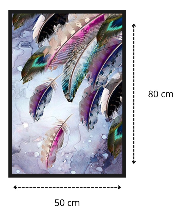 CUADRO DECORATIVO ABSTRACTO PLUMAS MODERNO ARTE HOGAR JHN - 2