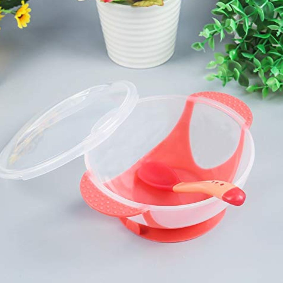 5 SET ALIMENTACION PLATO COMIDA INFANTIL CUCHARA BEBE LAU - 4