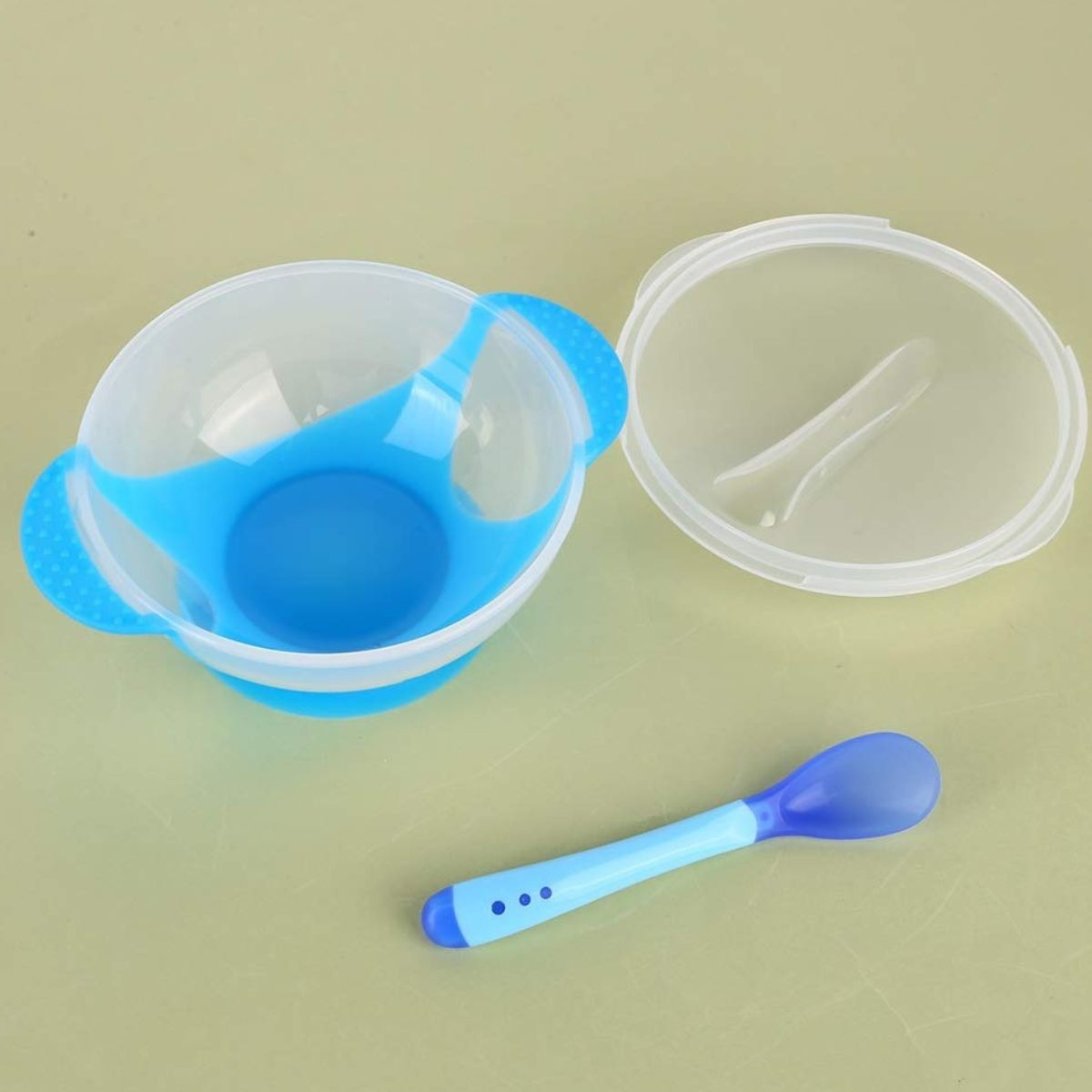 5 SET ALIMENTACION PLATO COMIDA INFANTIL CUCHARA BEBE LAU - 8