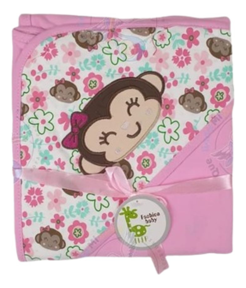 MANTA DE ALGODON CON CAPUCHA PARA BEBE ABRIGO CONFORT LAU - 1