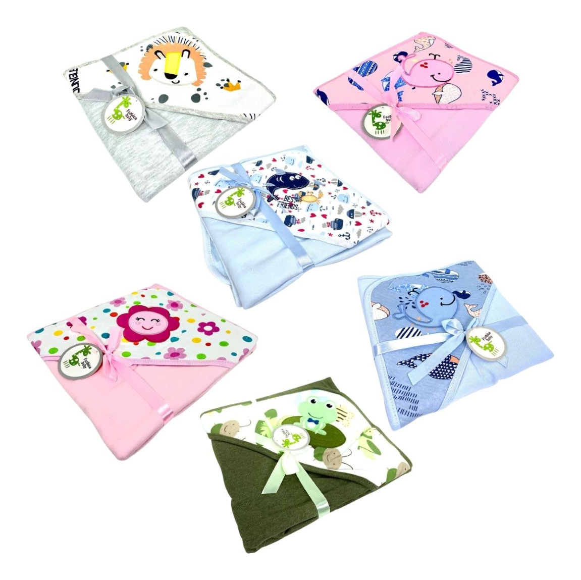 MANTA DE ALGODON CON CAPUCHA PARA BEBE ABRIGO CONFORT LAU - 5