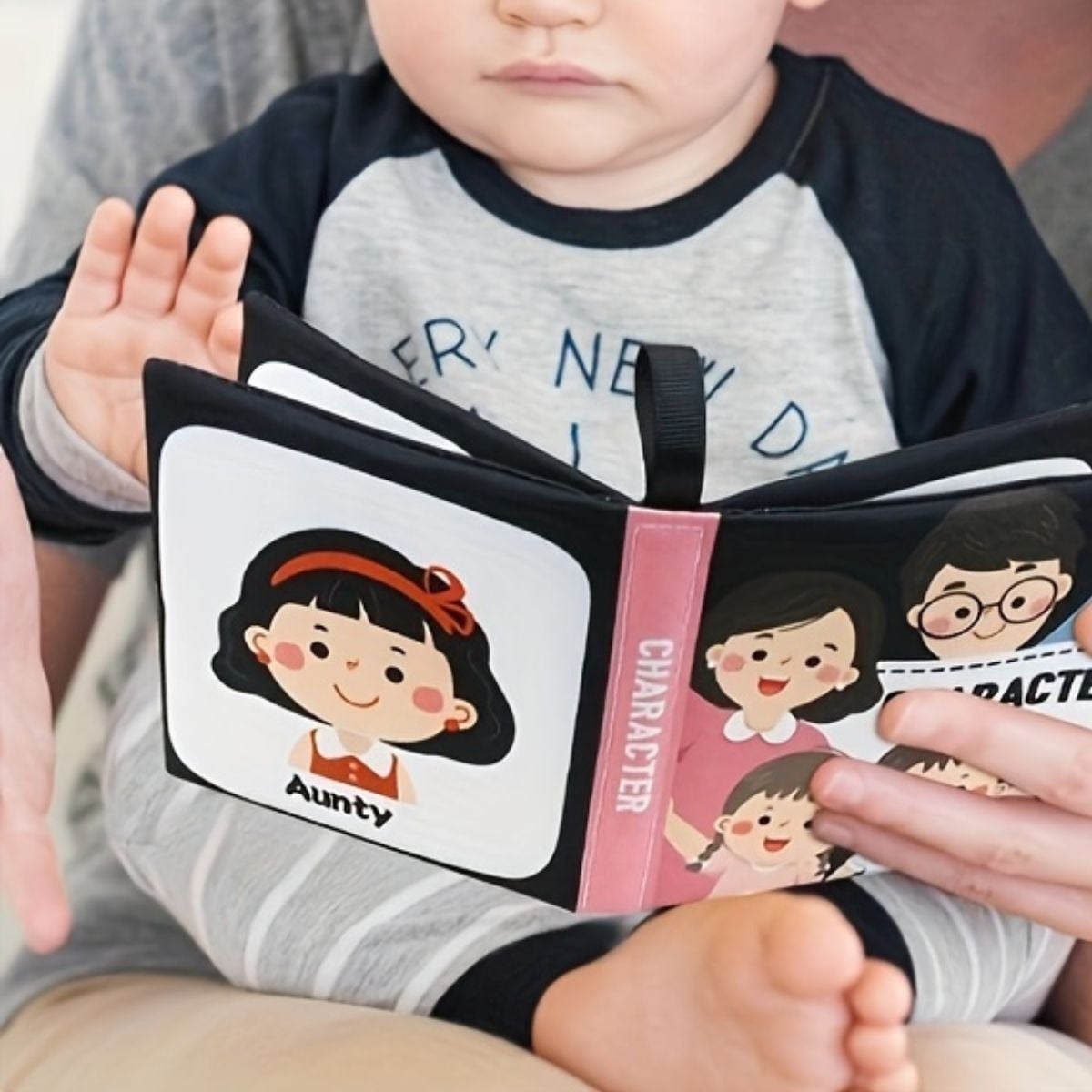 SET 4 JUGUETES LIBRO DE TELA SENSORIAL BILINGÜE NIÑOS LAU - 4