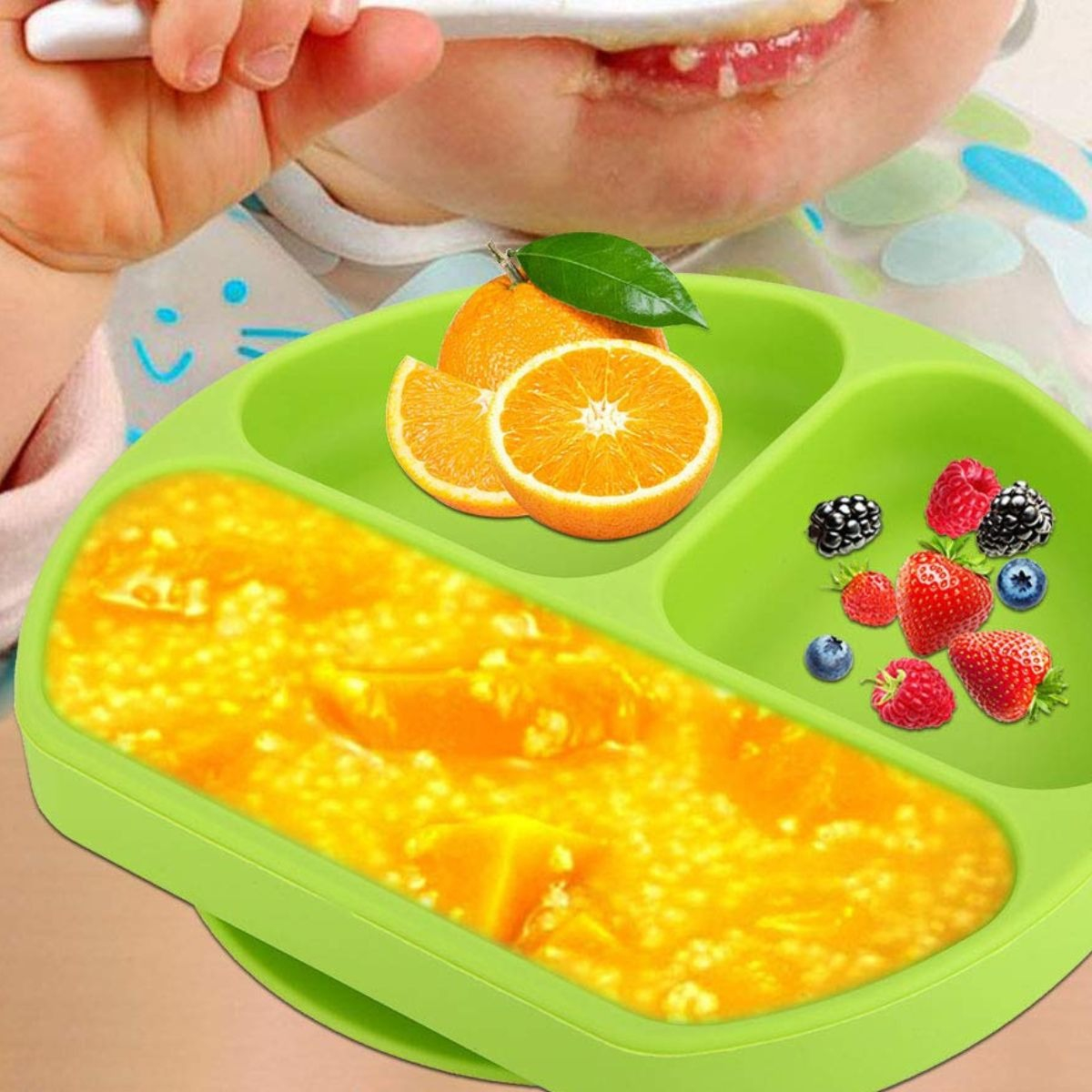 SET ALIMENTACION PLATO+CUCHARA TENEDOR SILICONA LAU - 7