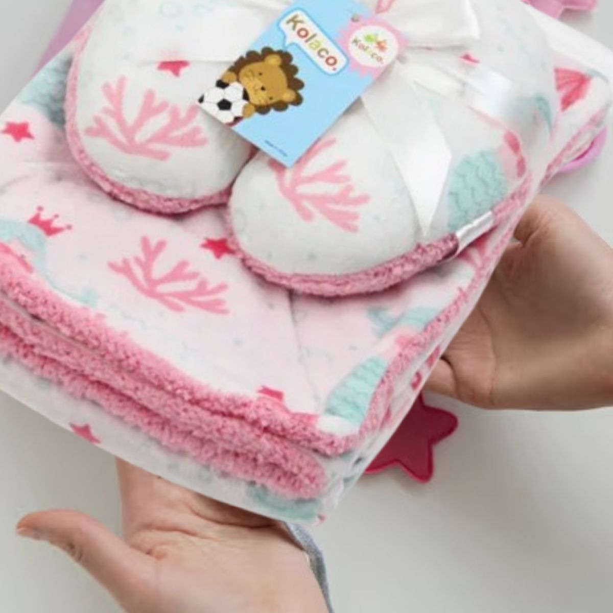 SET MANTA POLAR PARA BEBE+ COJIN PARA CUELLO BEBE LAU - 6