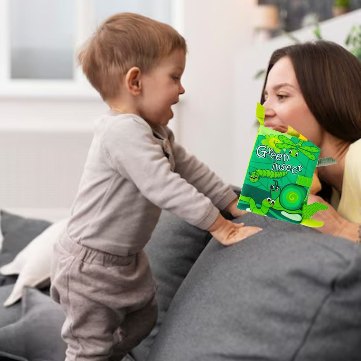 JUGUETE LIBRO DE TELA APRENDIZAJE INTERATIVO BEBE LAU - 4
