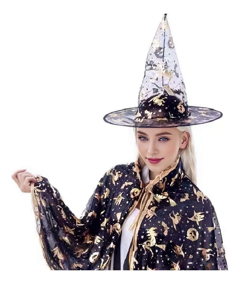 SOMBRERO BRUJA DISFRAZ HALLOWEEN UNISEX PACK X12 JHN - 2