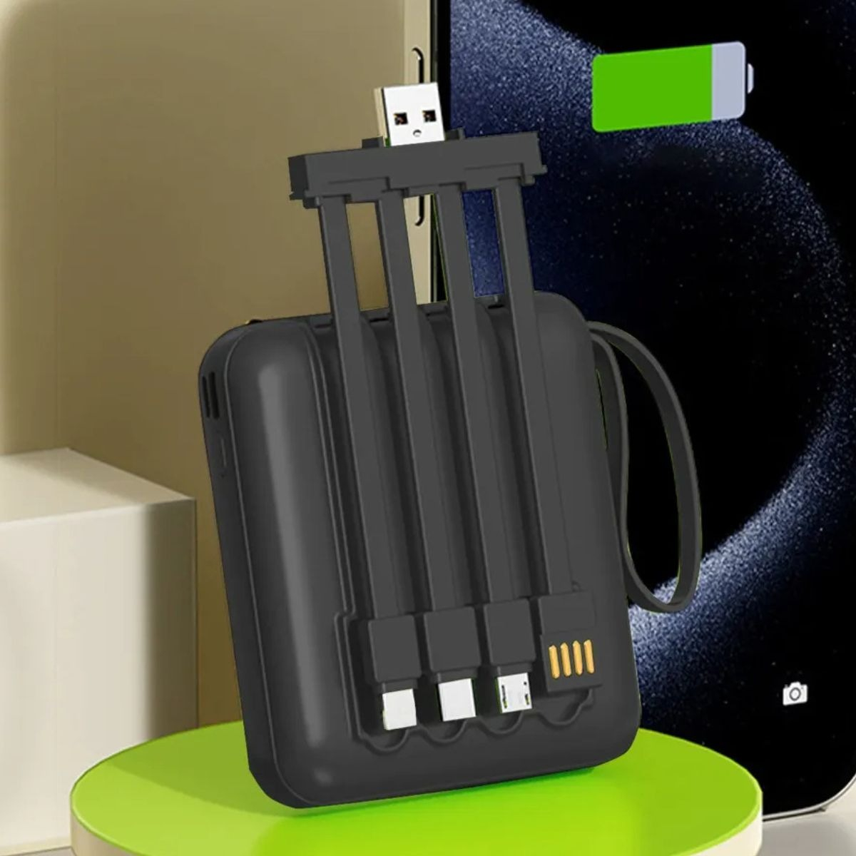 CARGADOR PORTATIL PANTALLA DIGITAL INTEGRADO PRACTICO JHN - 4