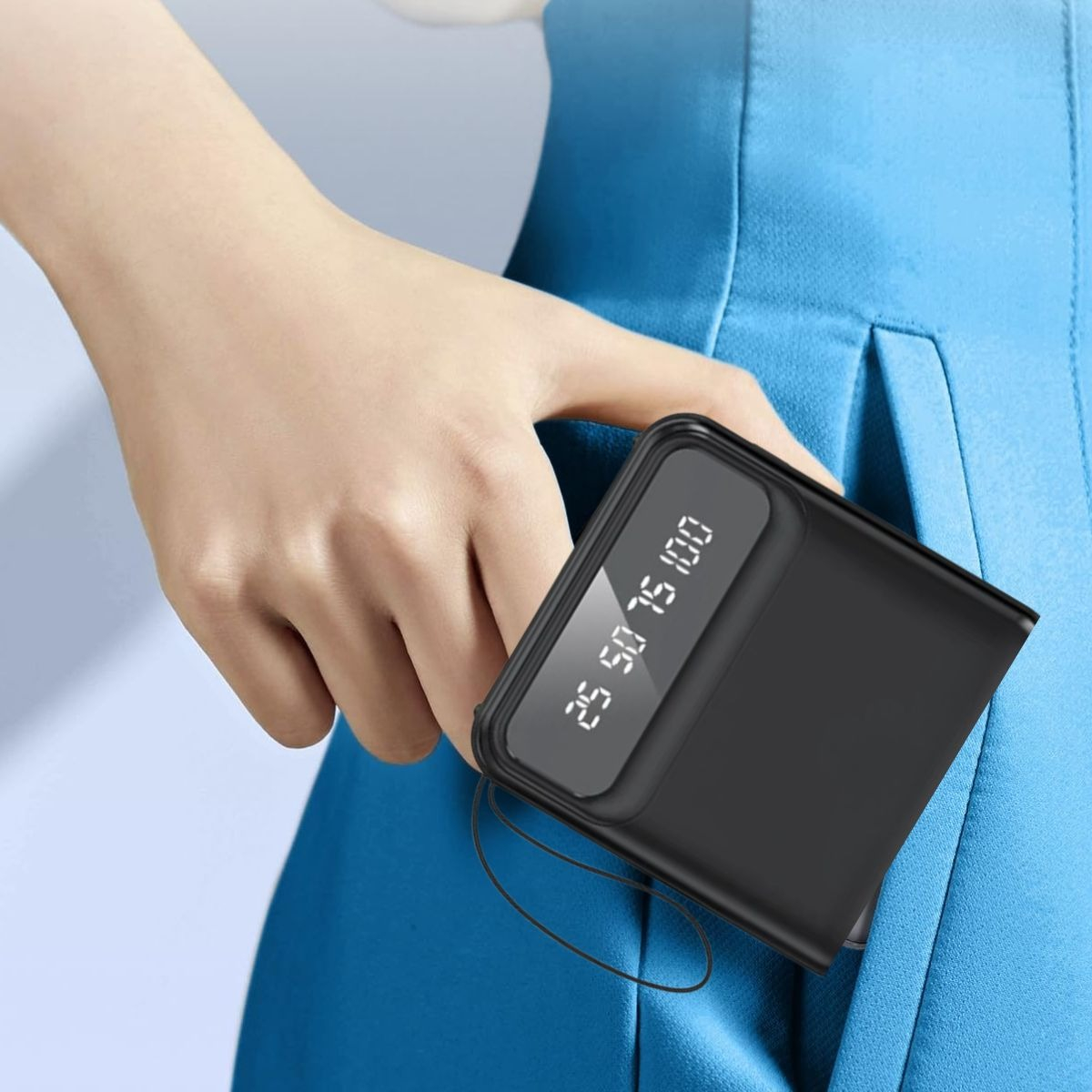 CARGADOR PORTATIL PANTALLA DIGITAL INTEGRADO PRACTICO JHN - 7