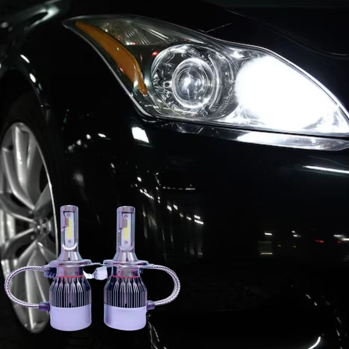LUCES LED C8 MOTO AUTO VENTILADOR ALTA VELOCIDAD JHN - 8