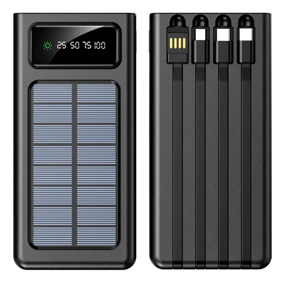 CARGADOR PORTATIL SOLAR LINTERNA LED PANTALLA DIGITAL JHN - 3