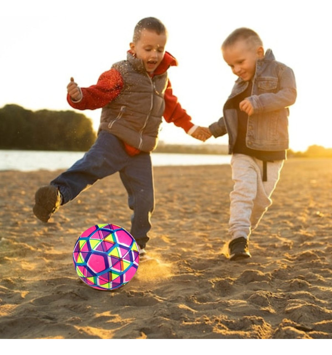 SET 8 PELOTA INFLABLE GOMA RESISTENTE DIVERTIDA VERSATIL JHN - 9