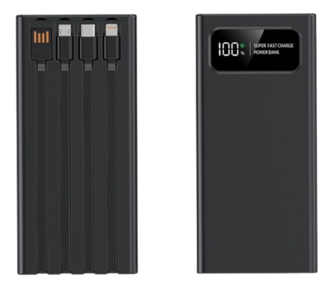 CARGADOR PORTATIL POWER BANK CARGA RAPIDA PANTALLA LED JHN - 3