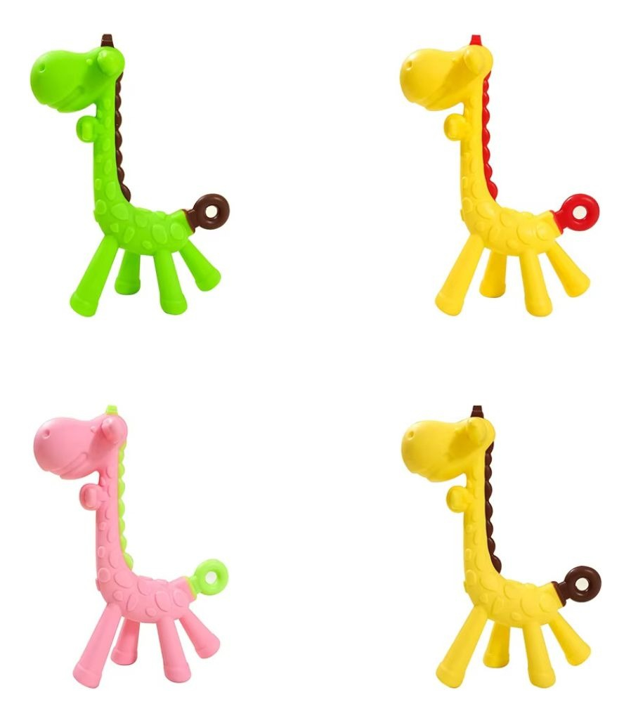 SET 2 MORDEDOR FORMA JIRAFA RASCA ENCIAS BEBE SUAVE JHN - 3