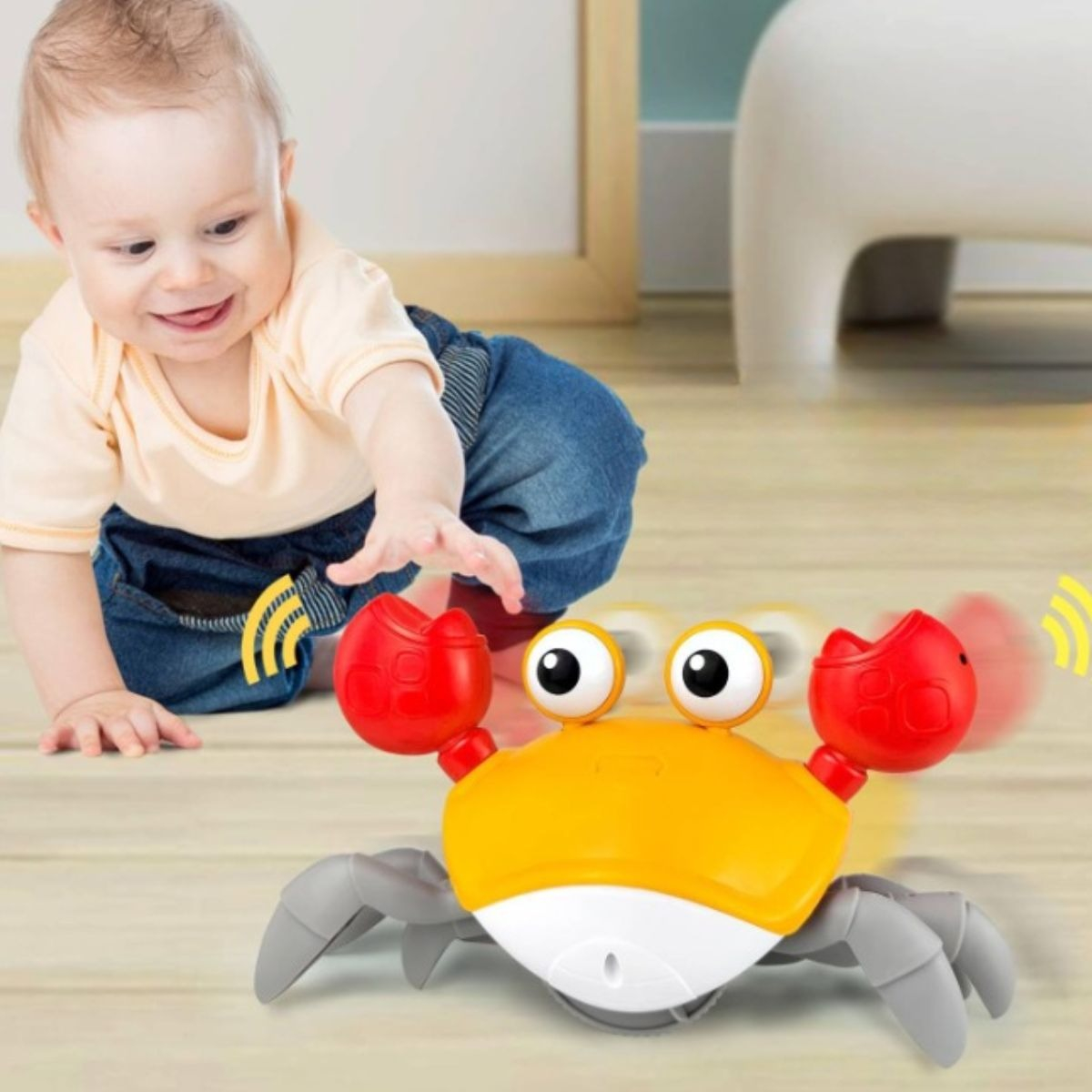 JUGUETE MUÑECO CANGREJO GATEANTE INTERACTIVO BEBE LAU - 2