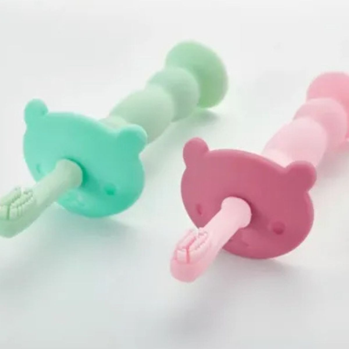 SET 2 CEPILLOS DE DIENTES SILICONA ERGONOMICO BEBE LAU - 7
