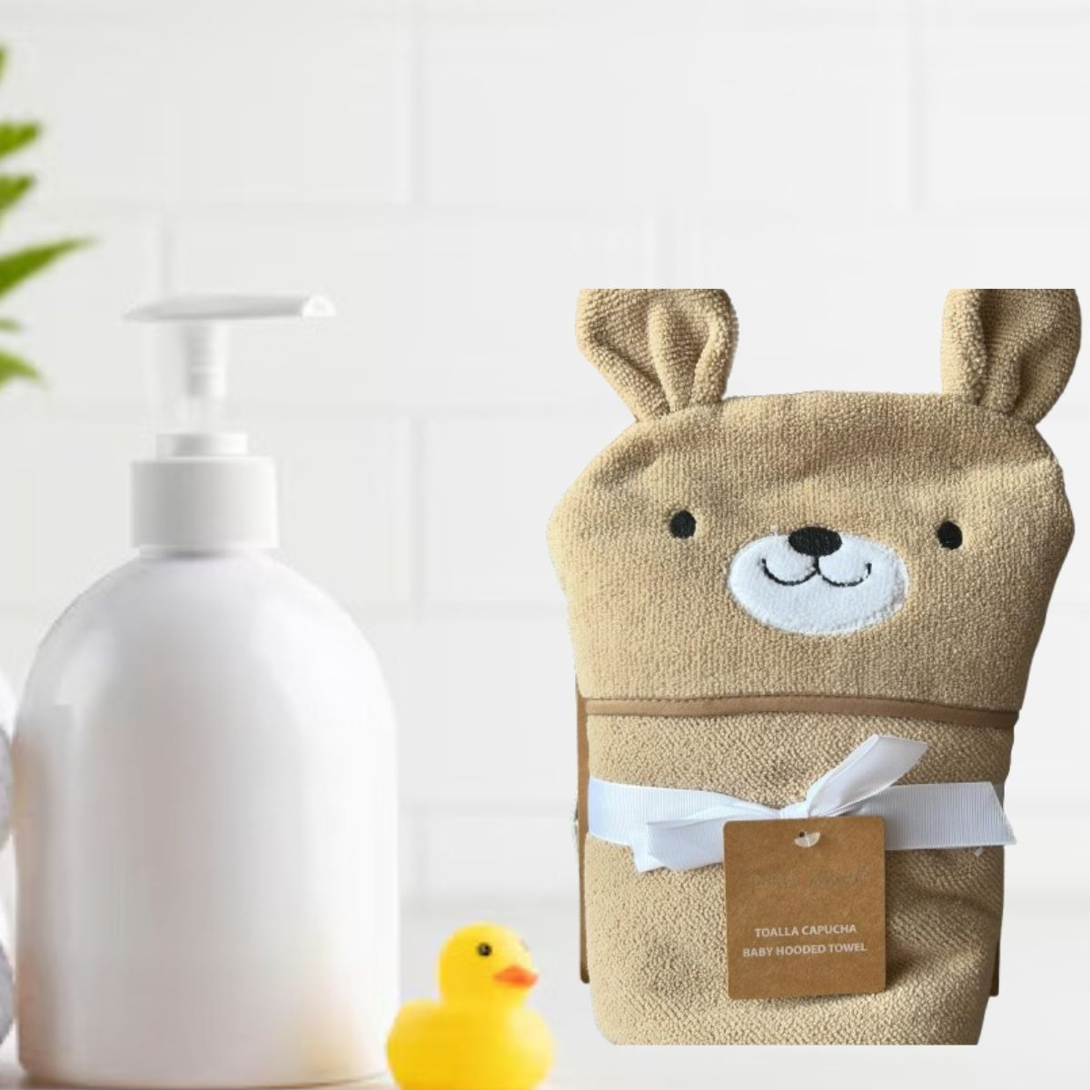 TOALLA DE BAÑO IINFANTIL + CAPUCHA SUAVE ABSORBENTE BEBE LAU - 8