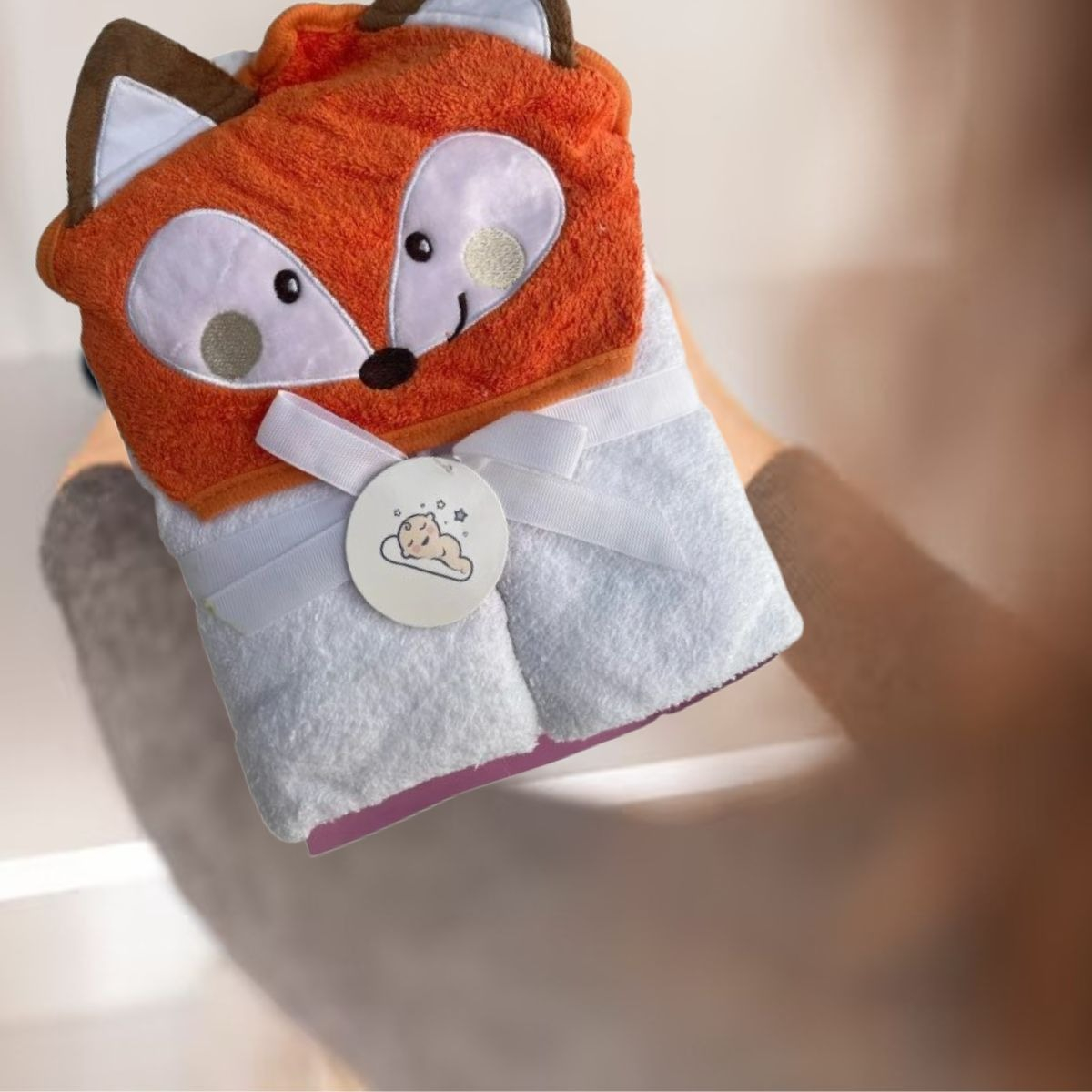 TOALLA DE BAÑO CON CAPUCHA PARA BEBE DISEÑO ANIMALITOS LAU - 7