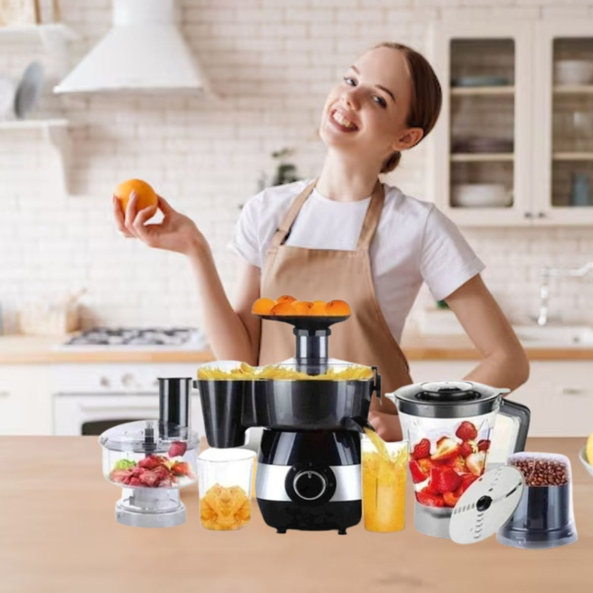 EXPRIMIDOR D JUGOS 6 EN 1 EXTRACTOR FRUTA VERDURA COCINA LAU - 9