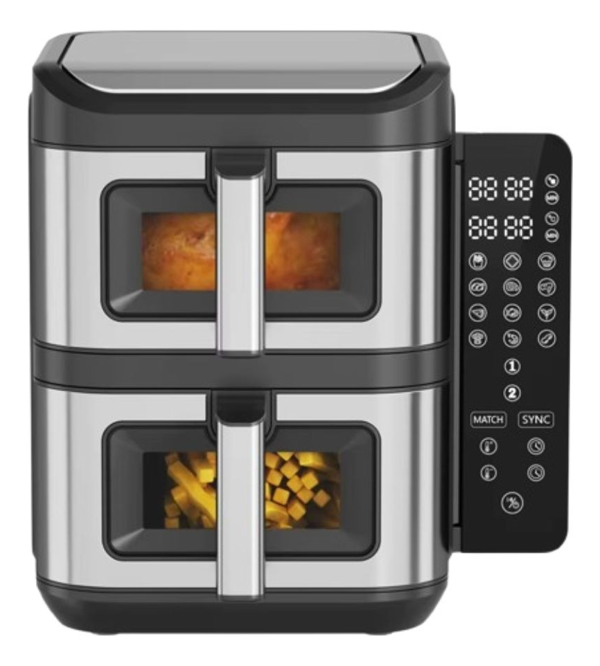 FREIDORA DE AIRE DUAL 12L DOBLE PANTALLA DIGITAL COCINA LAU - 1