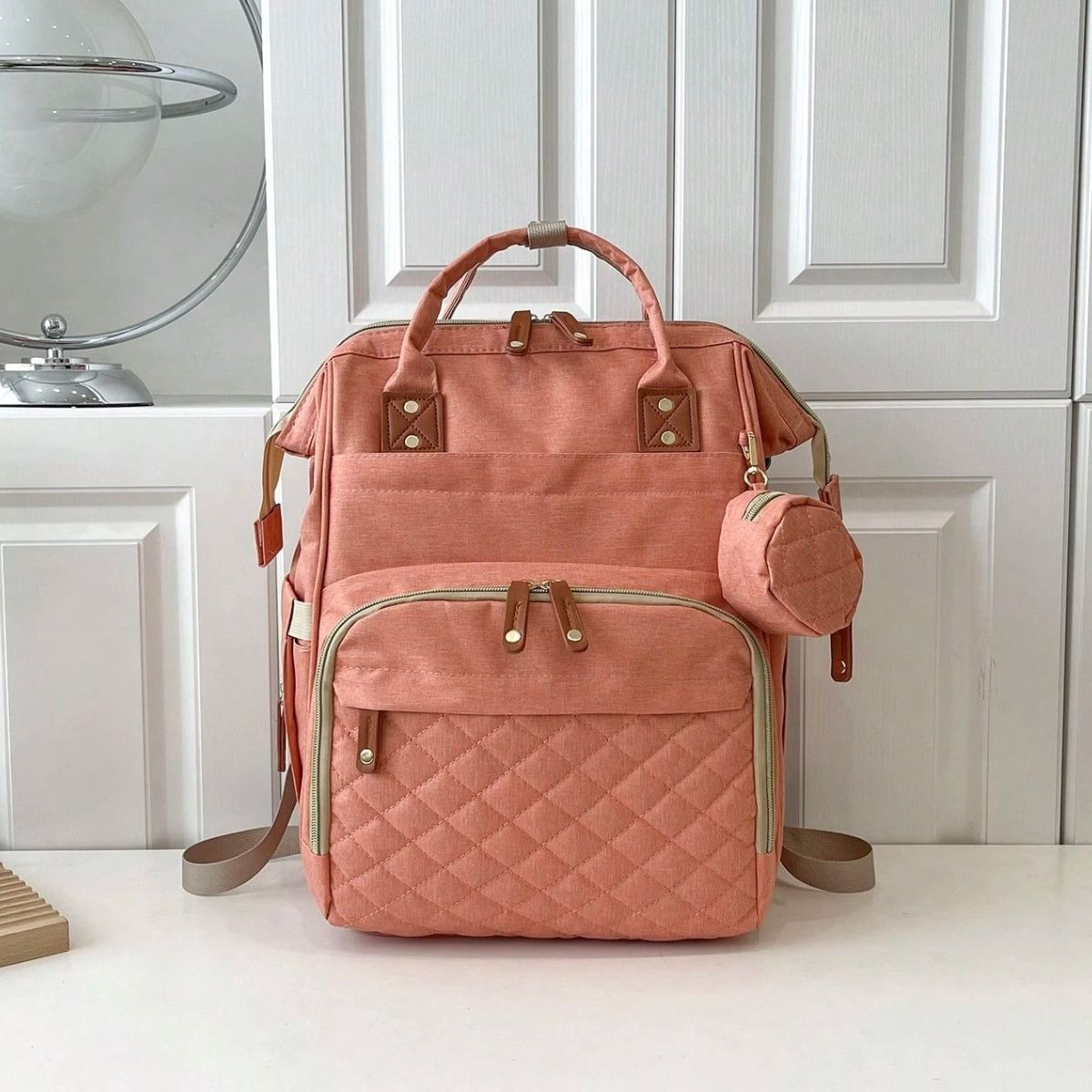 MOCHILA PAÑALERA INFANTIL CON MONEDERO VIAJE BEBE LAU - 10