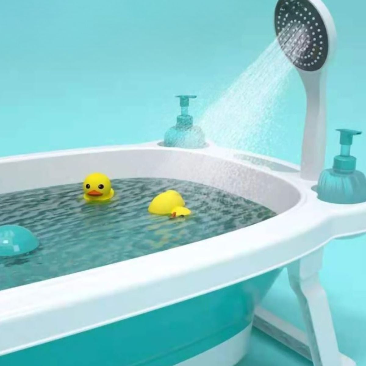 BAÑERA MULTIFUNCIONAL PLEGABLE DIVERTIDA PARA BEBE LAU - 5