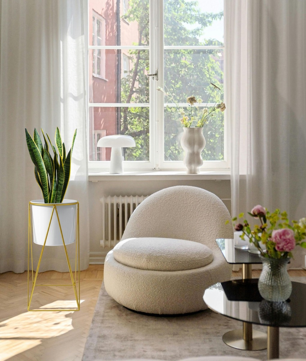 PORTA MACETAS PIE HOGAR ELEGANTE NORDICO SOPORTE JHN - 9