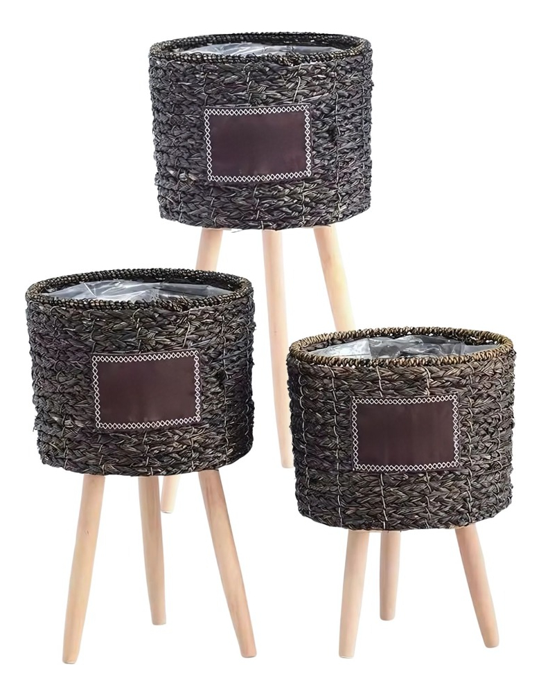 SET MACETEROS MODERNOS SOPORTE MACETAS JARDIN PATAS JHN - 1