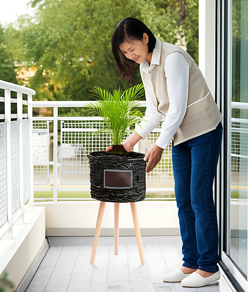 SET MACETEROS MODERNOS SOPORTE MACETAS JARDIN PATAS JHN - 7