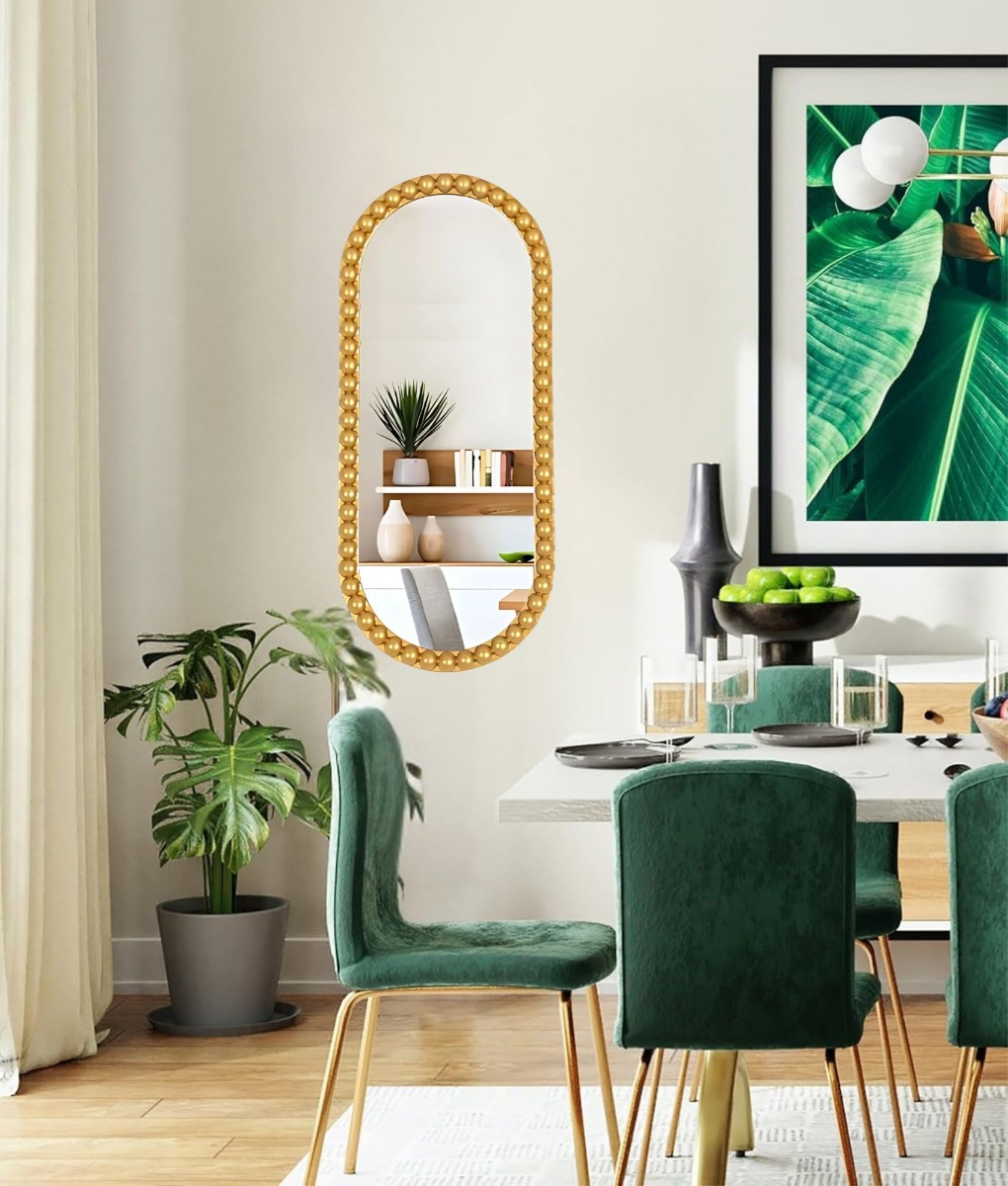 ESPEJO DECORATIVO PARED GLAMOUR MARCO BURBUJAS OVALADO JHN - 8