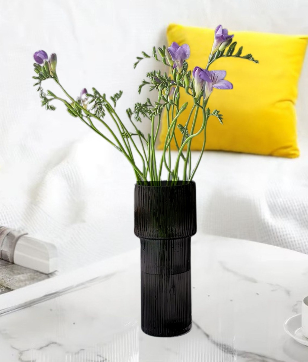 FLORERO DECORATIVO ACANALADO ELEGANTE MODERNO HOGAR JHN - 8