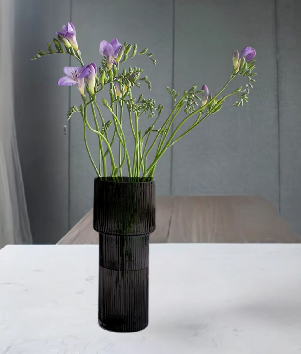 FLORERO DECORATIVO ACANALADO ELEGANTE MODERNO HOGAR JHN - 9
