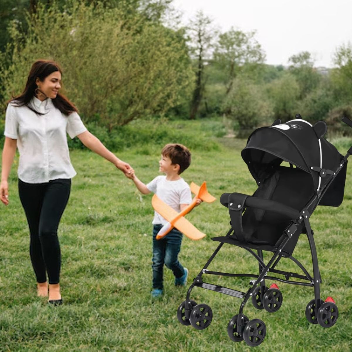 CARRITO COCHE DE MANO PASEO PLEGABLE ULTRALIGERO BEBE LAU - 3