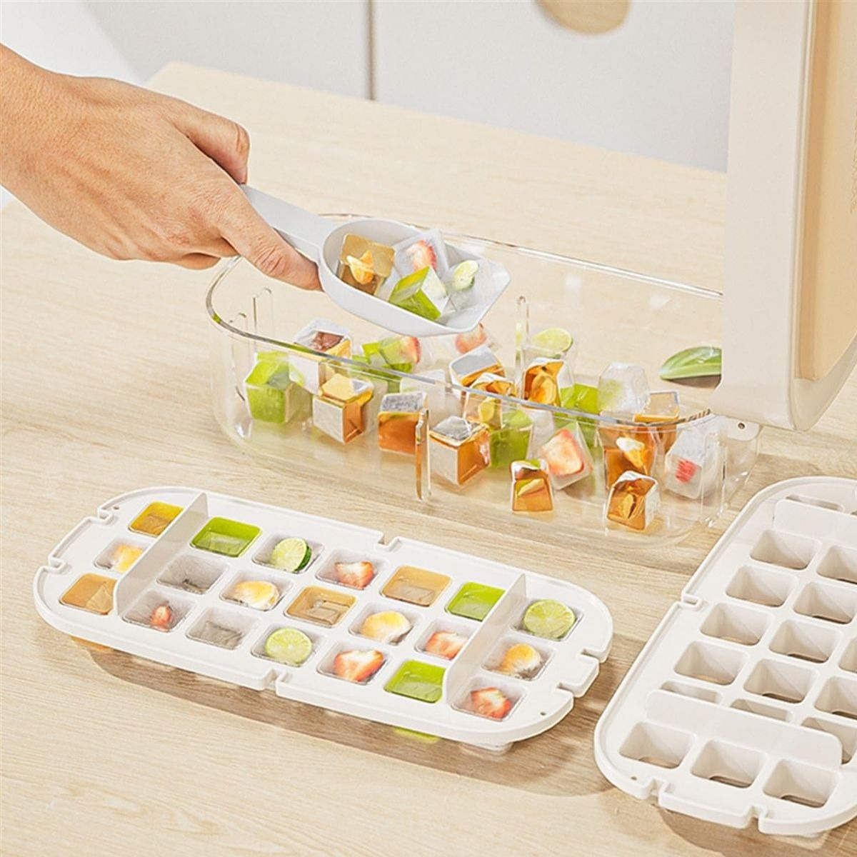 CUBETERA HIELO MOLDE DE SILICONA REUTILIZABLE COCINA LAU - 3