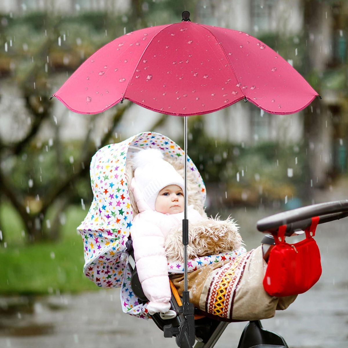 PROTECTOR SOMBRILLA UNIVERSAL CARRITO PARASOL PASEO BEBE LAU - 2